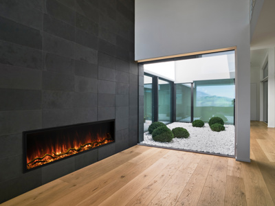 Modern Flames Landscape Pro Slim 56" Built-In Linear Fireplace, Electric (LPS-5616)